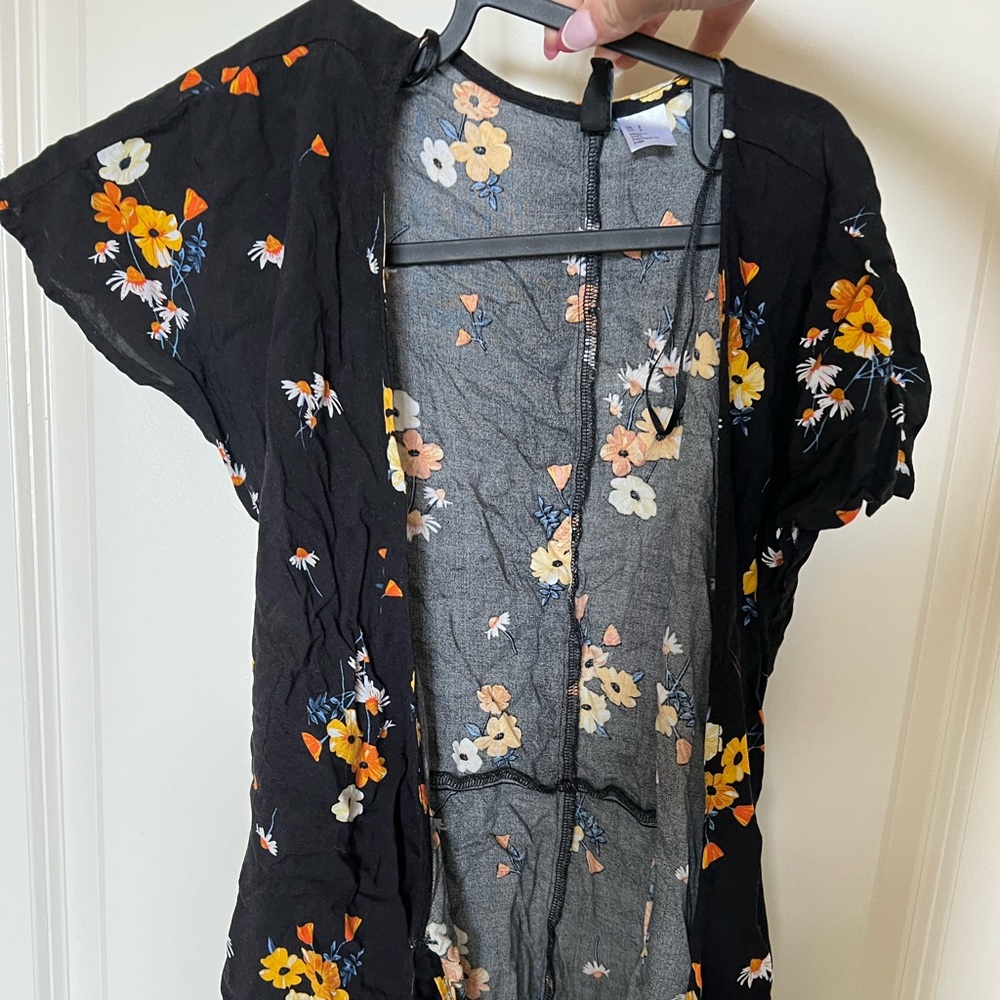 h and m flower dress wrap around